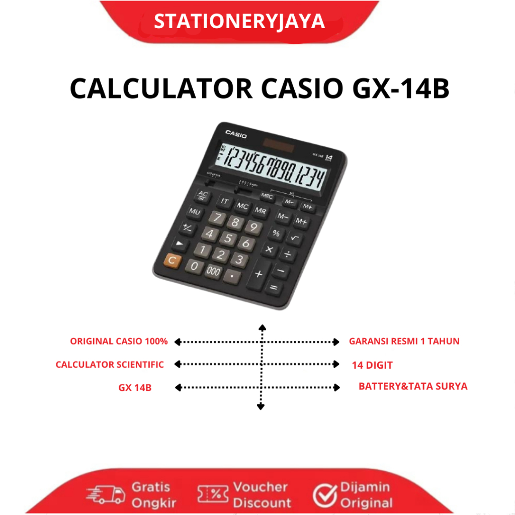 CASIO 14 DIGIT/CASIO CALCULATOR GX 14-B