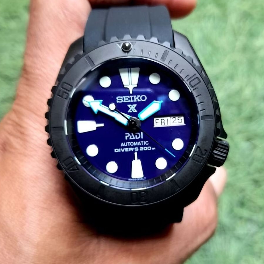 seiko mod black srpd padi dial nh36 movement