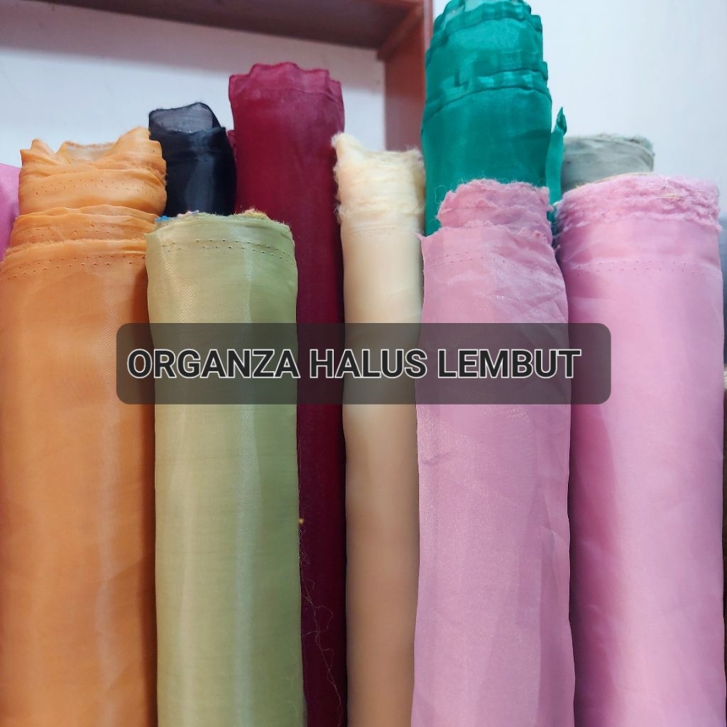 kain organza premium  - kain organza polos - kain organza kaca - kain organza original