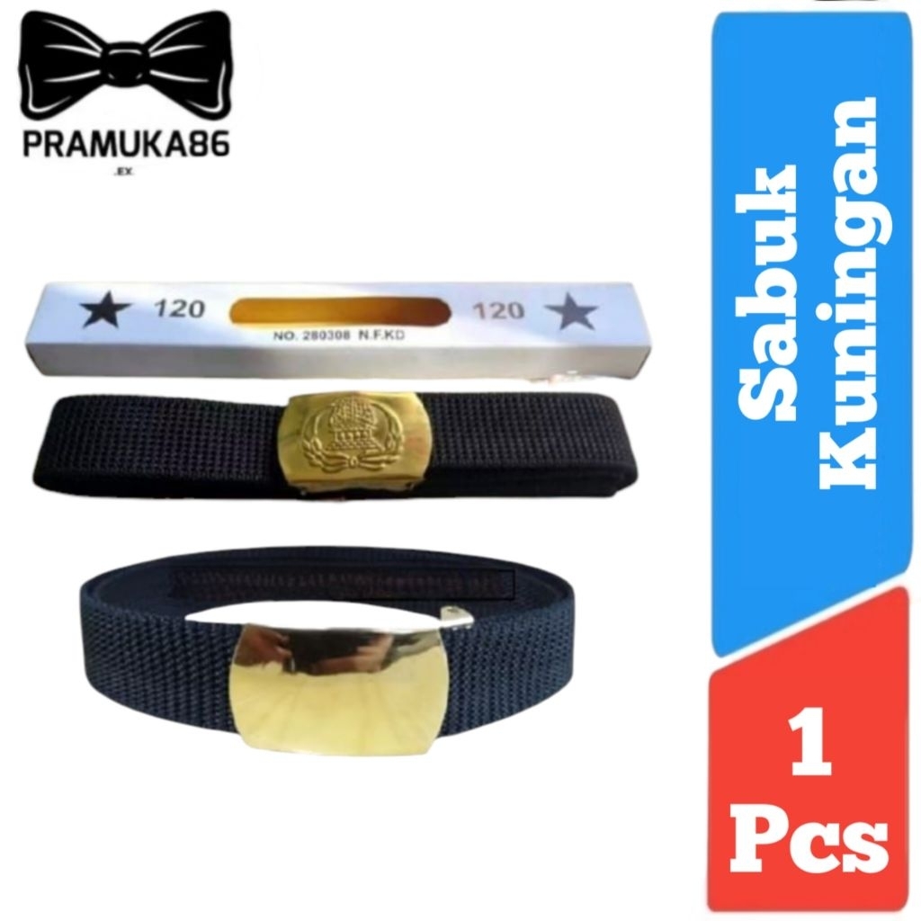 Sabuk Kuningan KORPRI ASN / Sabuk Kuningan PDH Polos / Ikat Pinggang Kuningan Polos - Korpri / Sabuk