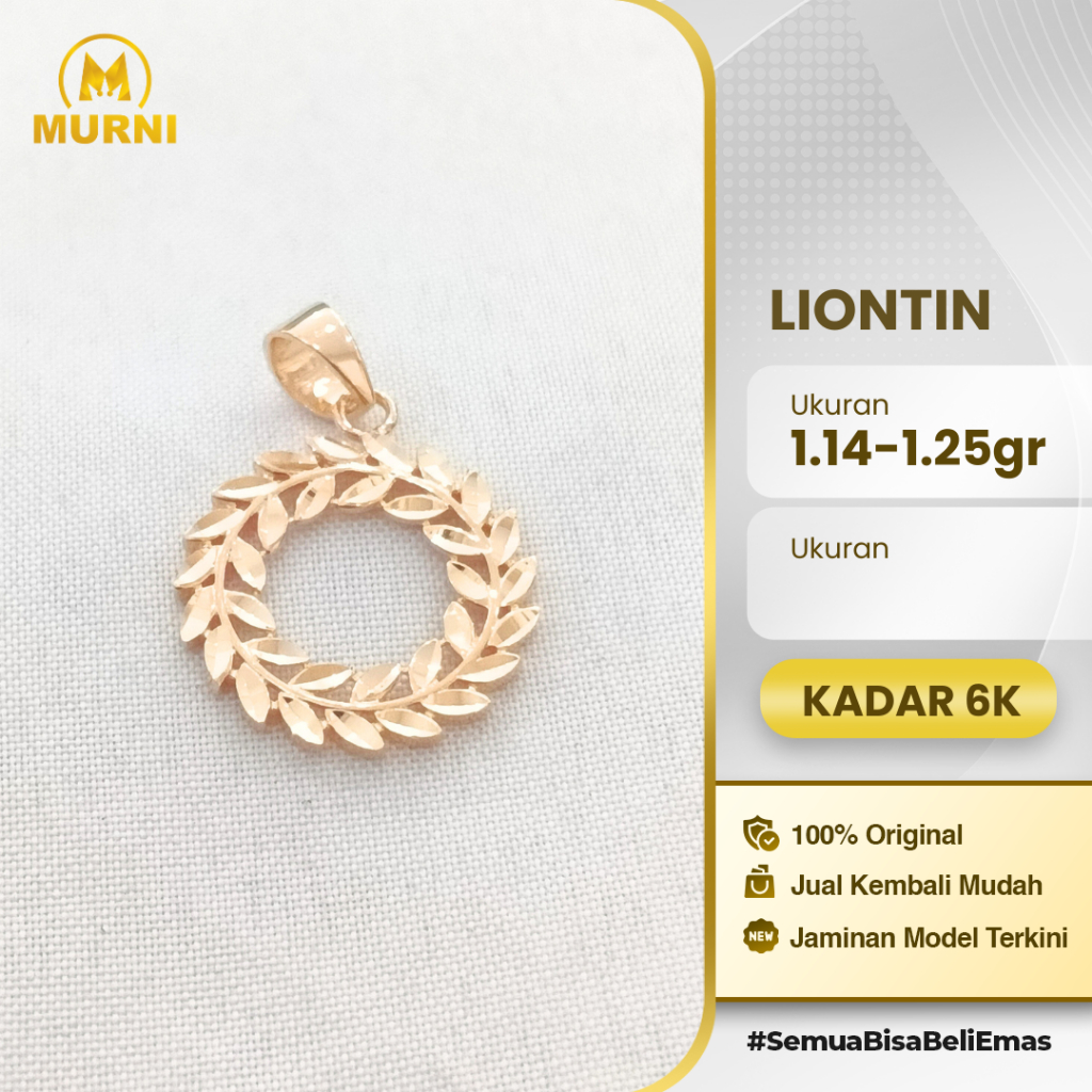 Liontin Infinity Leaf 6K Murni Bekonang