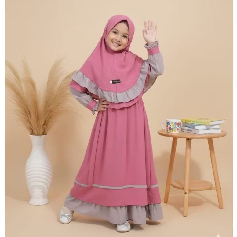 NAYKAMILA Gamis Anak Crinkle set Hijab Gamis anak murah Gamis Anak Set Hijab Gamis kondangan anak Ga
