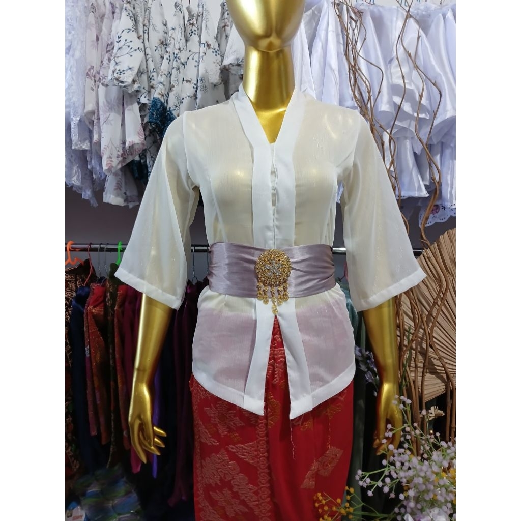 Kebaya Jadi Sifon Gliter Tangan Lonceng Untuk Dewasa/Kebaya Sifon Gliter/Kebaya Lonceng