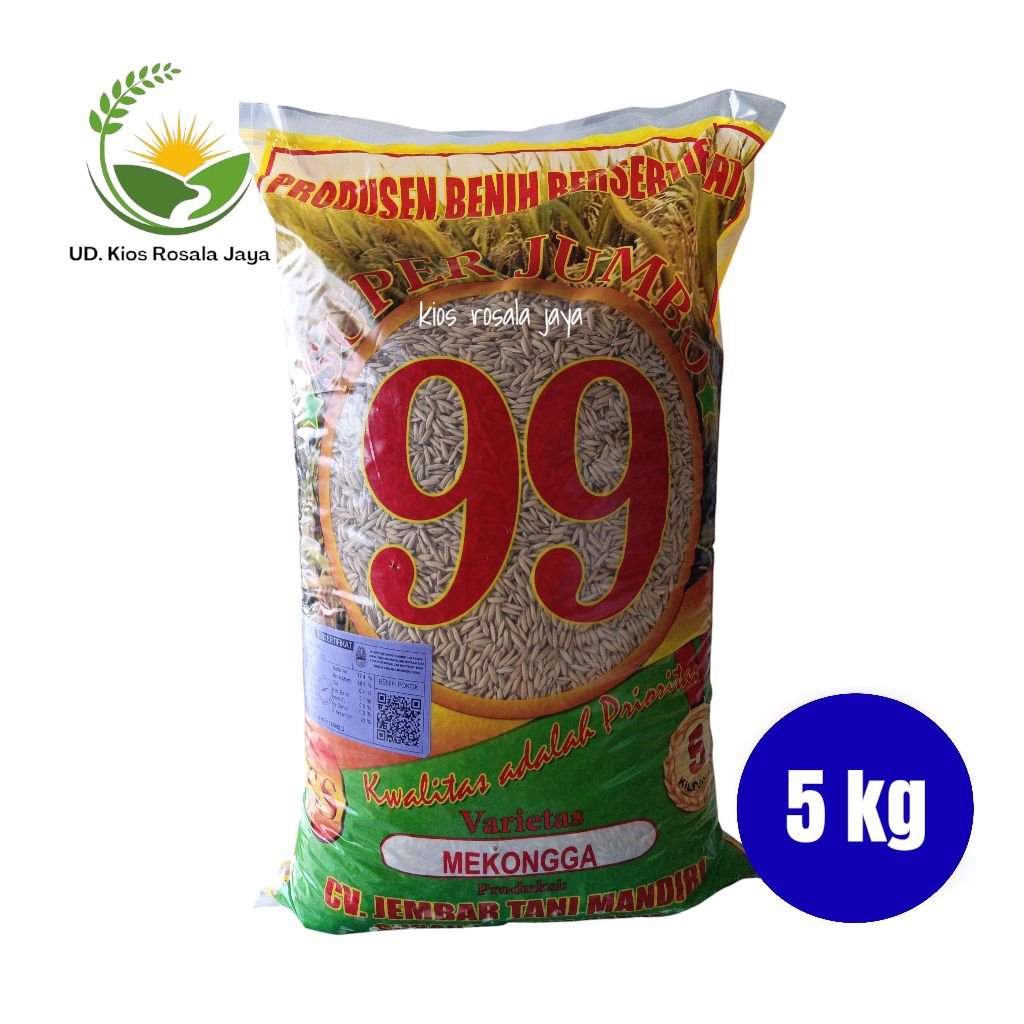 Benih Padi Mekongga SUPER JUMBO 99 kemasan 5 kg
