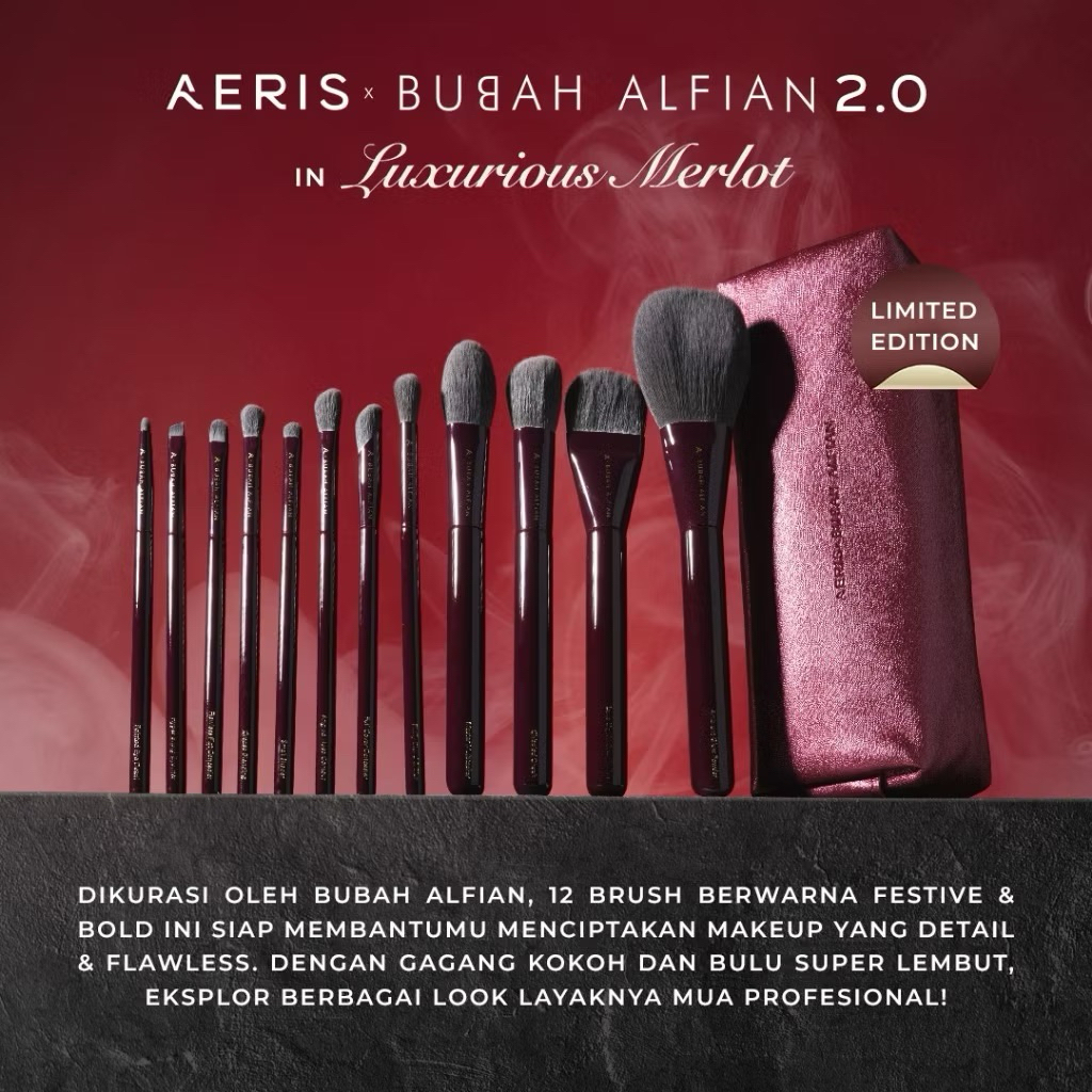 Aeris Bubah 2.0 merlot wine complexion set brush