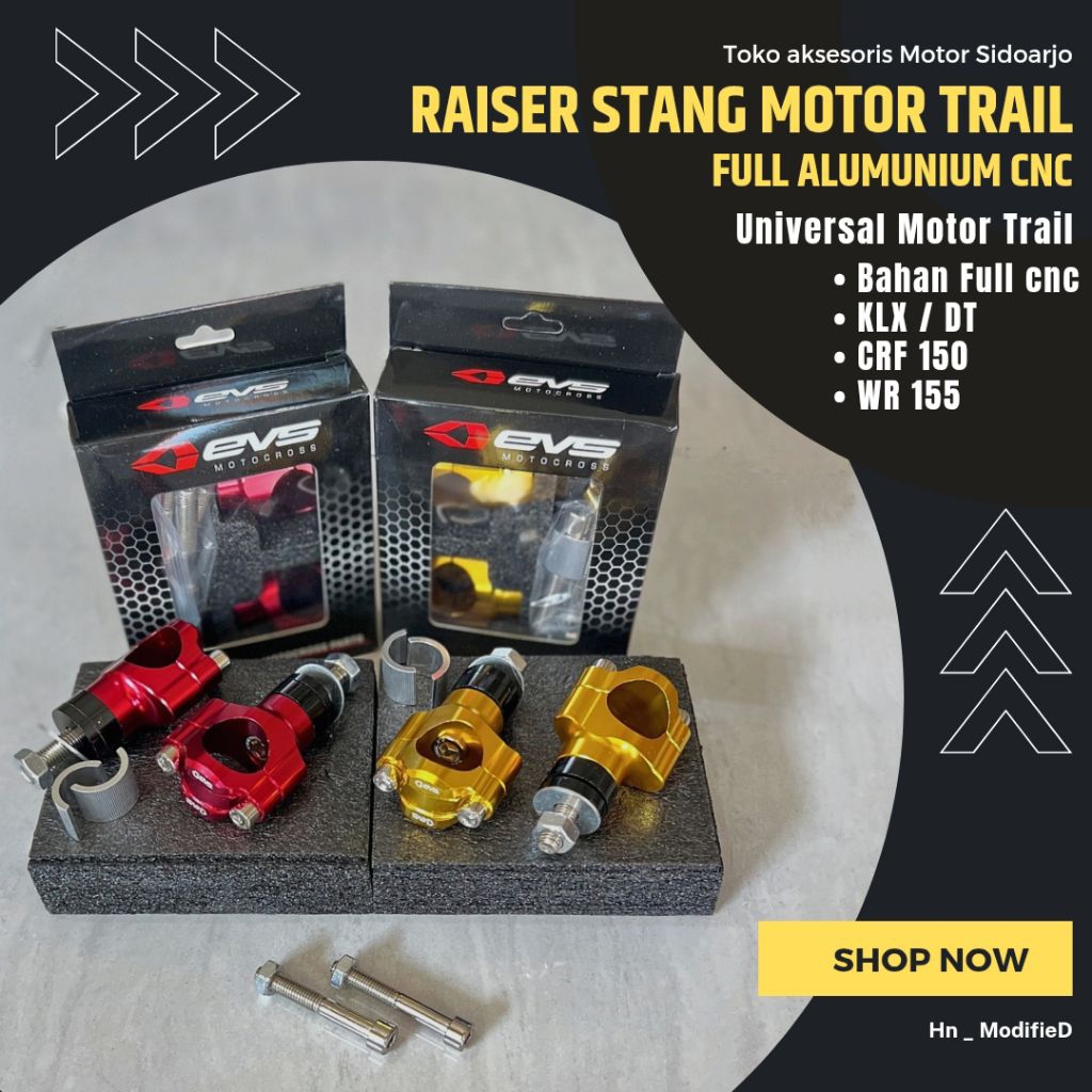 Raiser Stang Motor TRAIL Alumunium CNC CRF KLX D-TRACKER