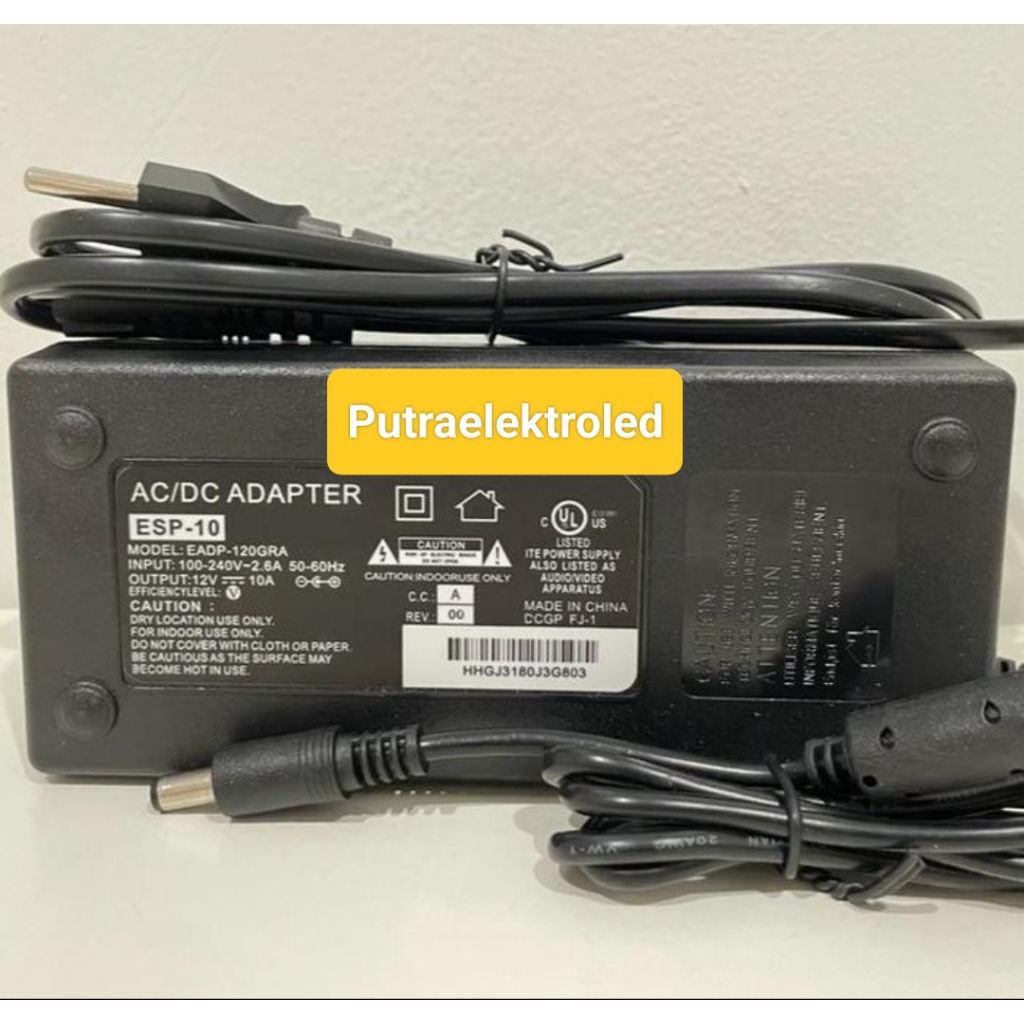 AC-DC Adaptor 12 Volt 10 Amper DC Murah