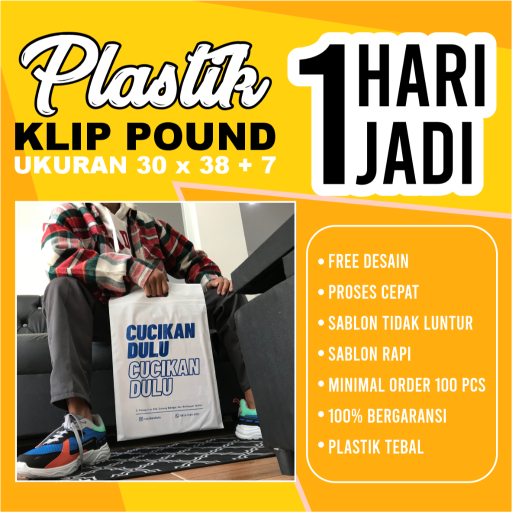 Sablon Plastik Ziplock Untuk Laudry Sepatu / Shoes Laundry - SEJATIPRINTING