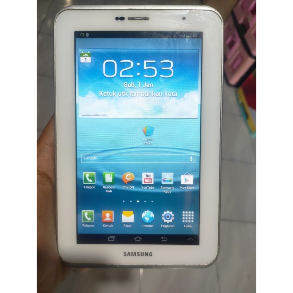 second Samsung Tablet 2 p3100 7inci jar 4g ram 1/16 normal tinggal pake