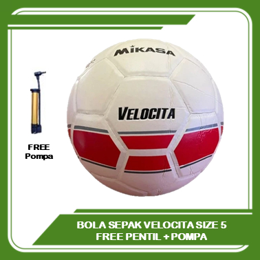 BOLA SEPAK MIKASA VELOCITA FREE POMPA + PENTIL JARING - BOLA SEPAK ORIGINAL - BOLA SEPAK MURAH