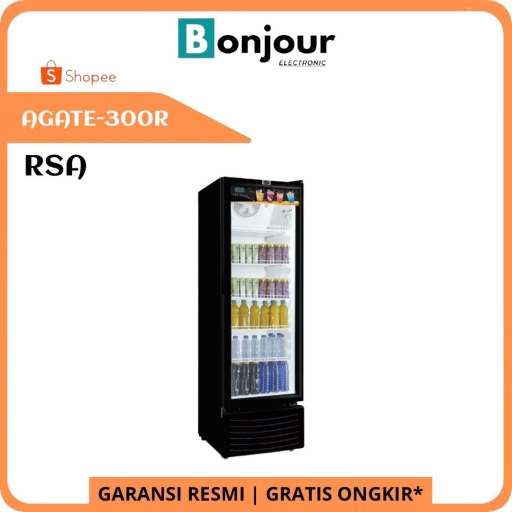 Showcase 5 Rak RSA AGATE-300R RSA Agate300 281 Liter Showcase RSA New Black Design