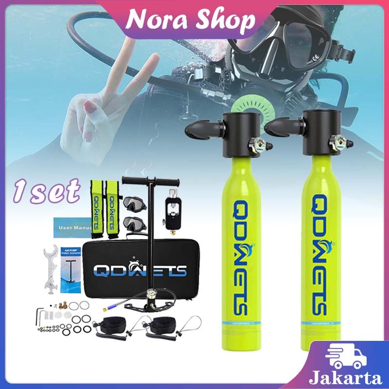 QDWETS 1Set Alat Snorkling / Perlengkapan Menyelam / Tabung Selam 2Pcs