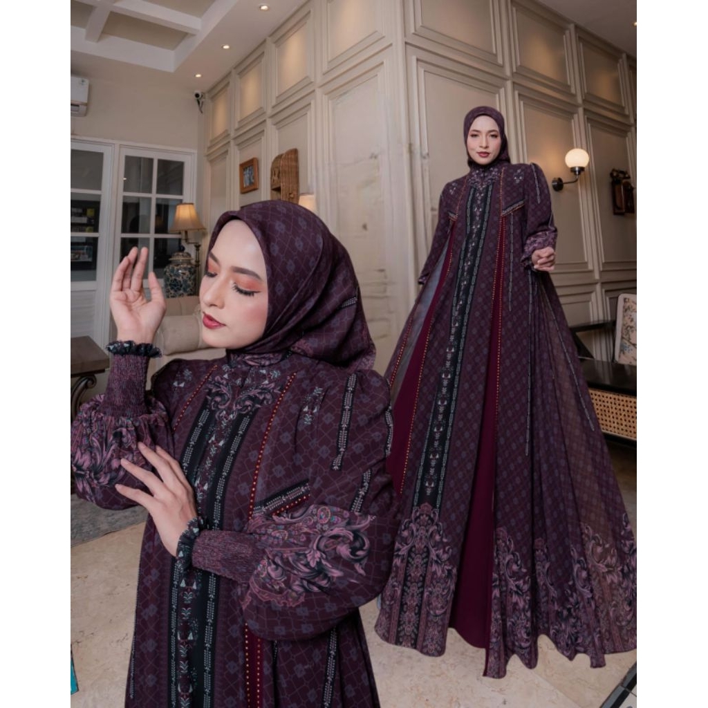 Dress Set Scraft Blossom By Keenara Gamis Eldeena // Bisa Cod Alisha Muslim Fashion