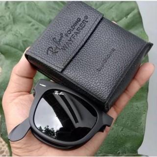 Kacamata Rayban Wayfarer Folding Hitam Dop size 50 secen