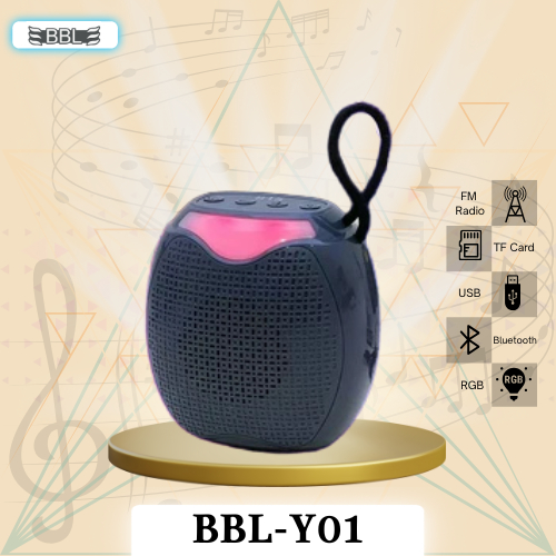 Speaker Bluetooth Mini BBL S15/Y-01 – Full Bass, LED RGB Warna-Warni, Portable Keren