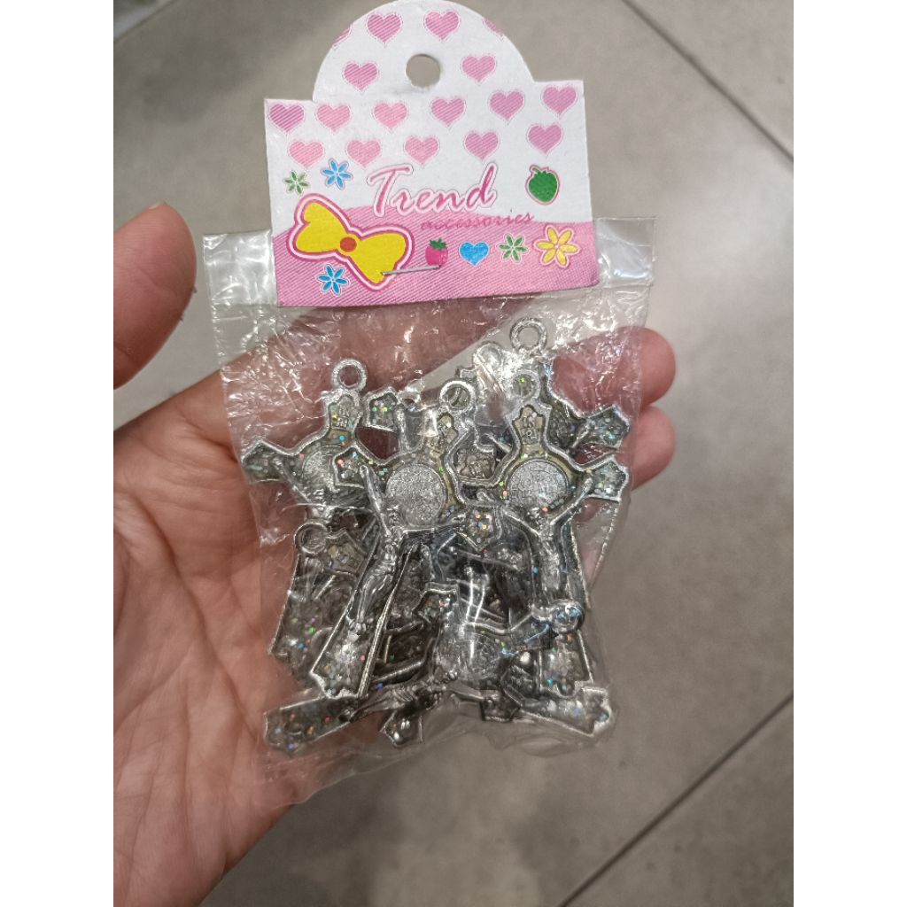 Liontin Salib Glitter - Salib Rosario - Liontin Salib Benediktus