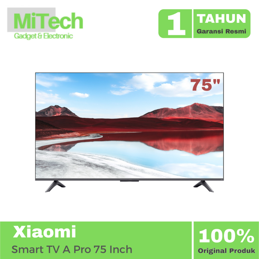 Xiaomi TV A Pro 75 Inch QLED 2025 & 2026 - MI  Smart TELEVISI 75" Inci 4K TV Dolby Audio DTS