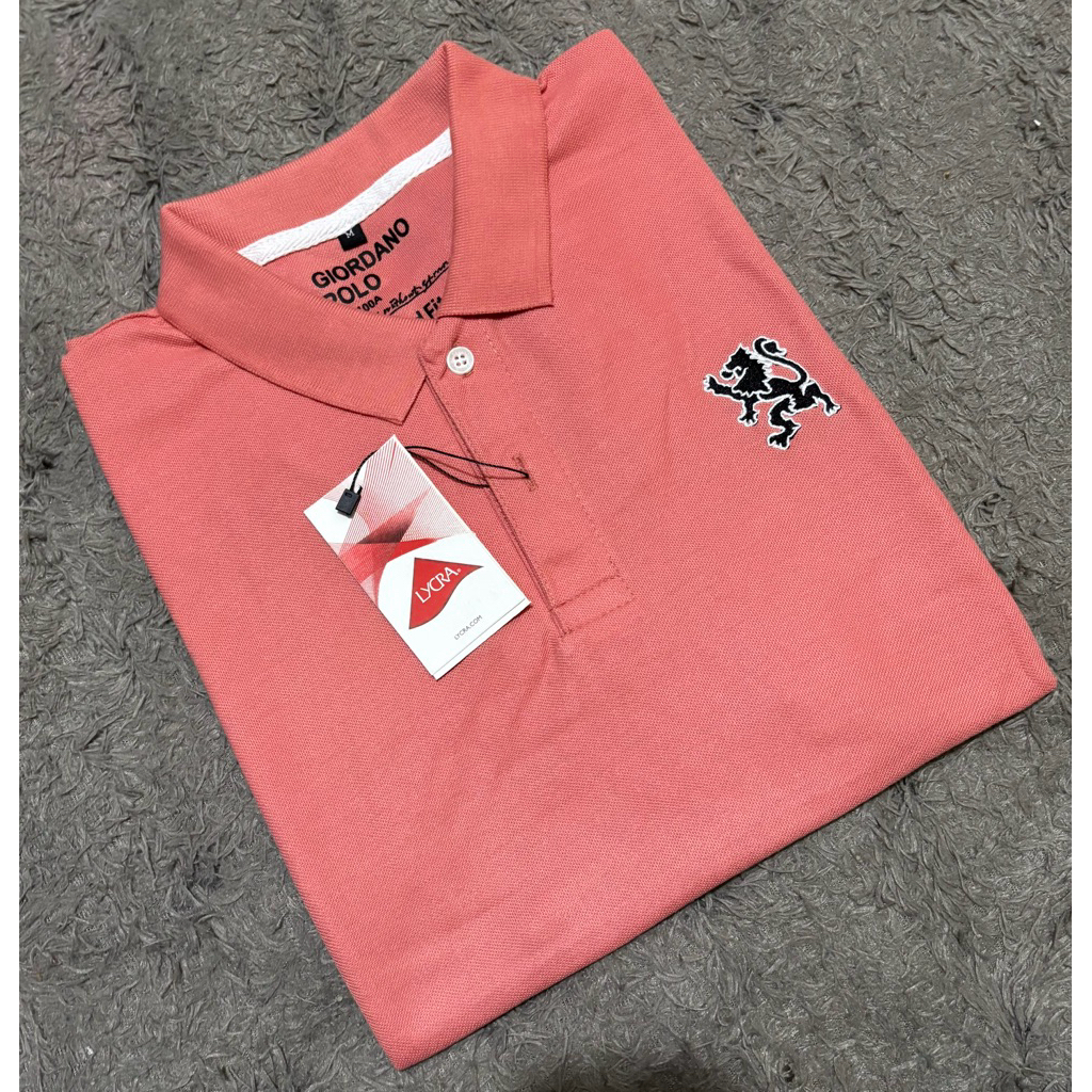 KAOS KERAH GIORDANO BORDIRAN KECIL POLO SHIRT EMBOS SINGA
