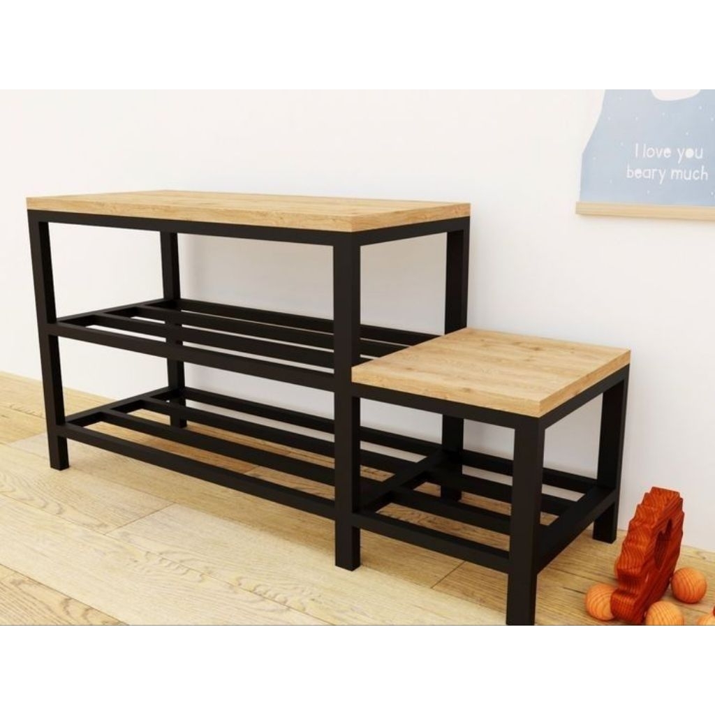 rak sepatu minimalis industrial