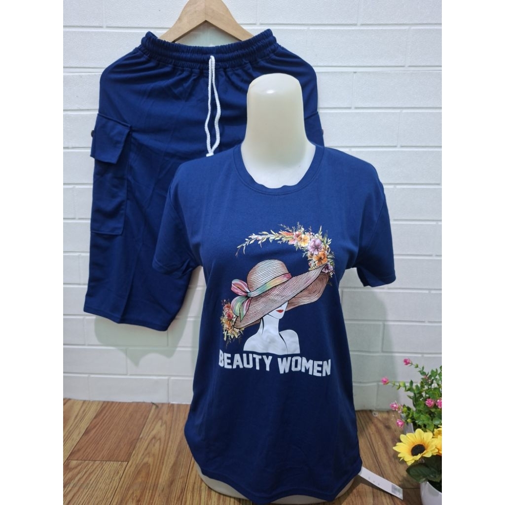 Setelan Wanita Terbaru Celana 7/8 Standar Bahan Voxy Premium / Setelan Cargo Wanita Celana 7/8