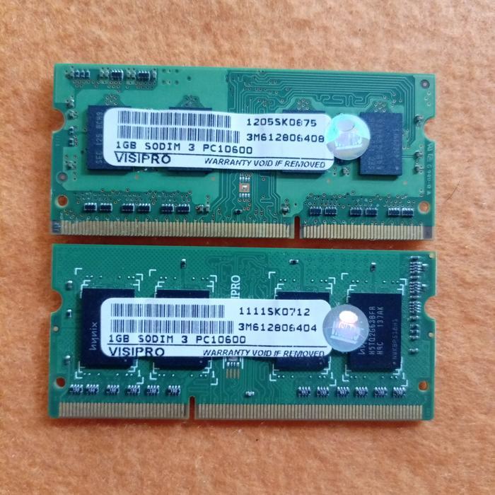 Memory ram 1GB 1Rx8 PC3 10600 VISIPRO sodimm laptop netbook