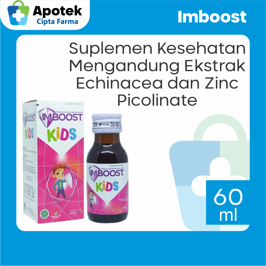 Imboost Kids 60ml Imboos Imboost Kids Syrup Imboost Daya Tahan Tubuh Anak Echinacea Zinc Picolinate 