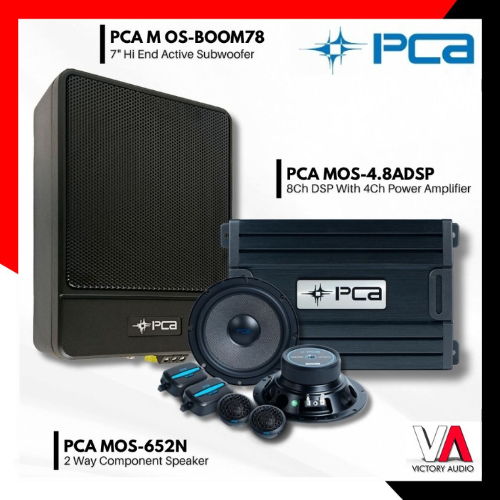 Paket Audio Full Set PCA Speaker 2-way + Subwoofer Kolong Jok + DSP Processor Audio Mobil Universal