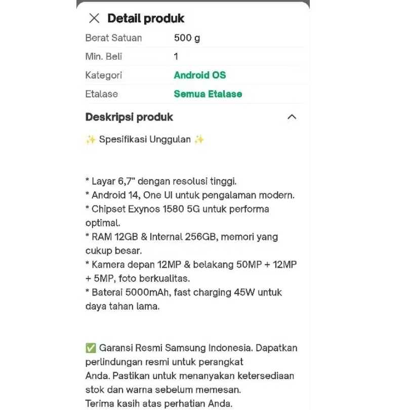 Samsung A56 ram 12/256