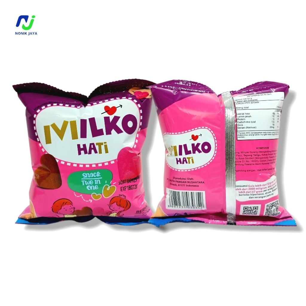 Milko Hati Snack Two In One Paket 5 Pcs@30gr SNACK BERHADIAH