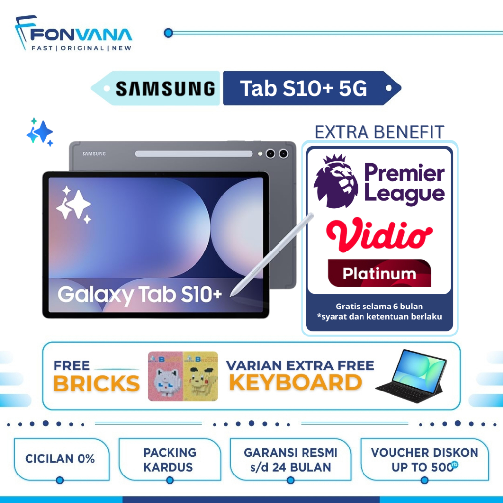 Samsung Galaxy Tab S10+ Wifi 12/256GB - S10+ 5G | Tab S10 Plus WIFI -  Tab S10+ 5G | Garansi Resmi S
