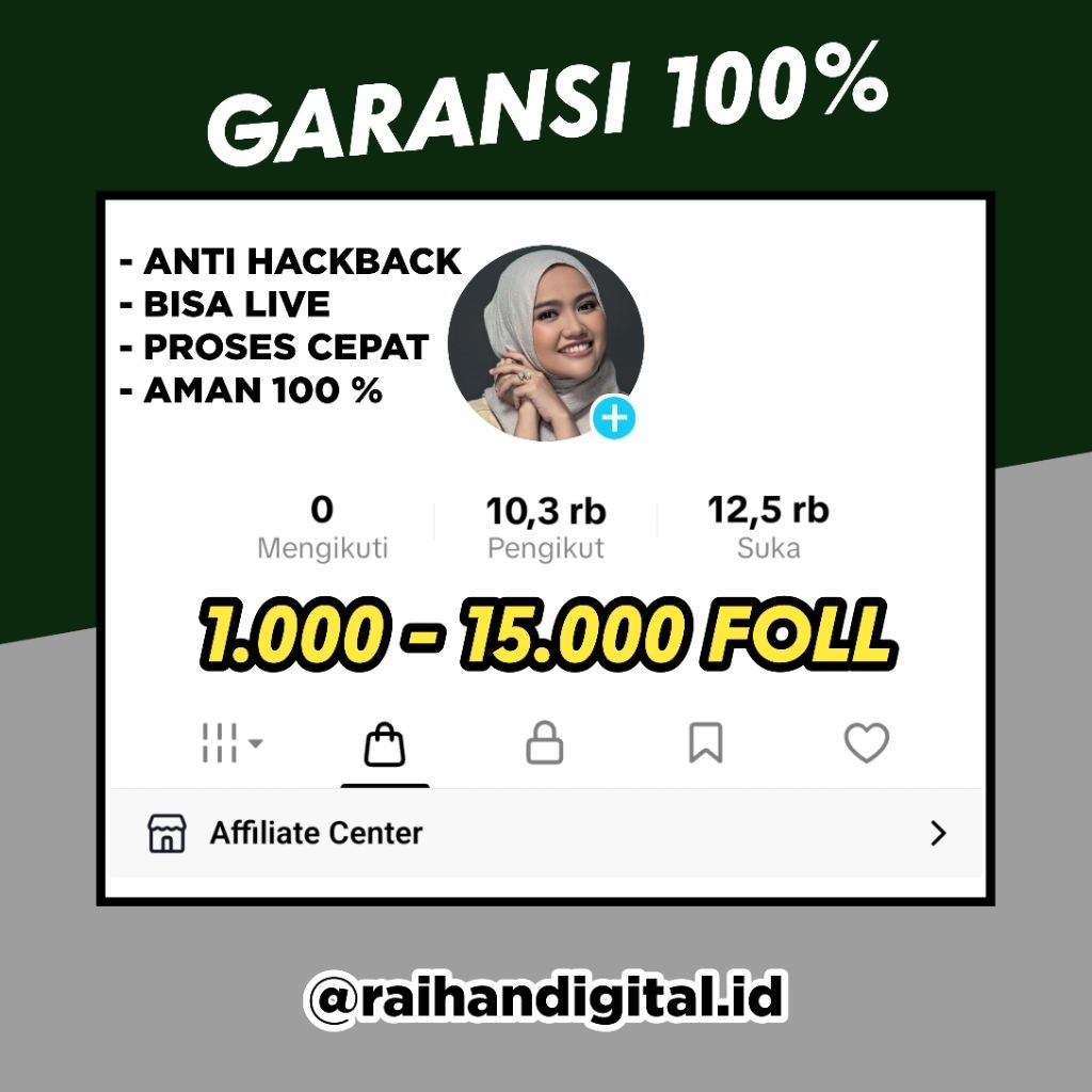 Akun Tiktok Followers 600-10k fyp Permanen real indo Bisa live Bergaransi 100%