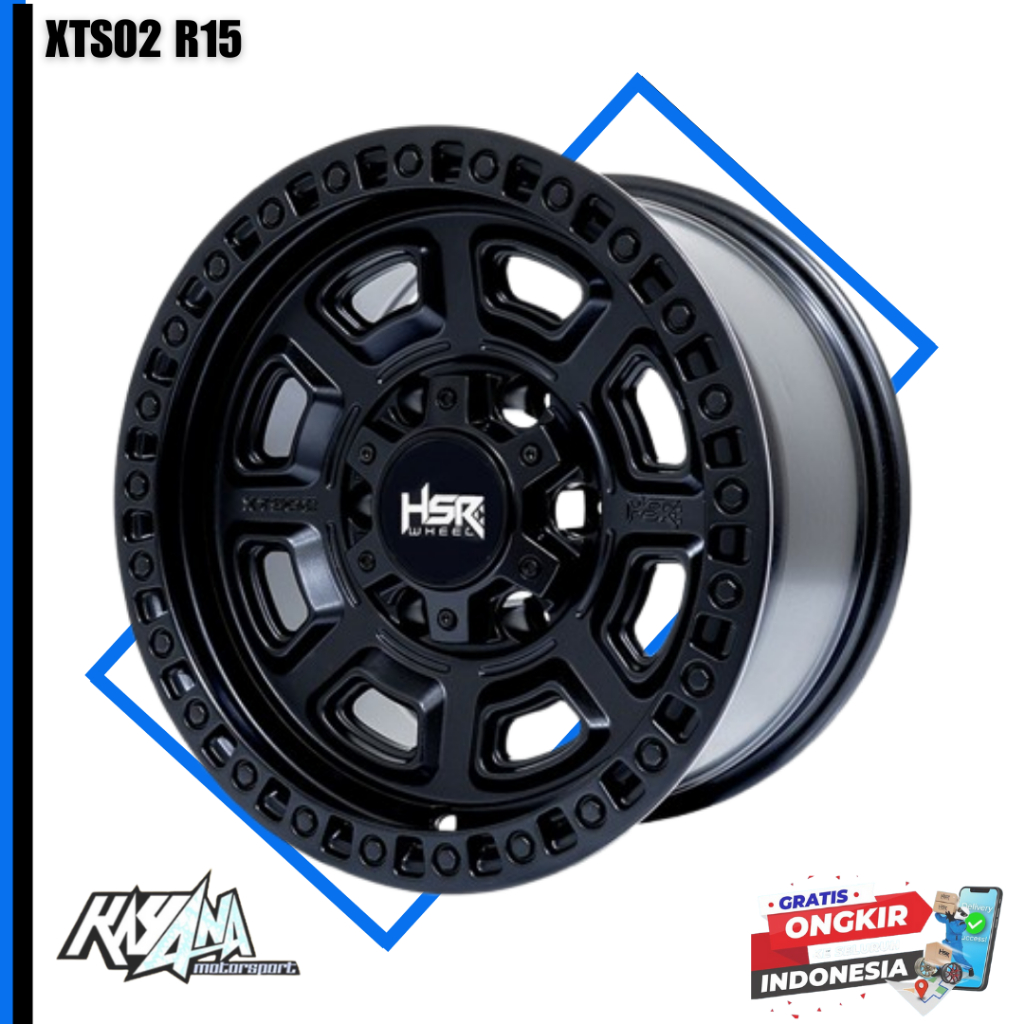 VELG HSR RING 15 PCD 6X139,7 LEBAR 8 VELG MOBIL HILUX PANTHER STRADA DLL VELG XTS02 RING 15