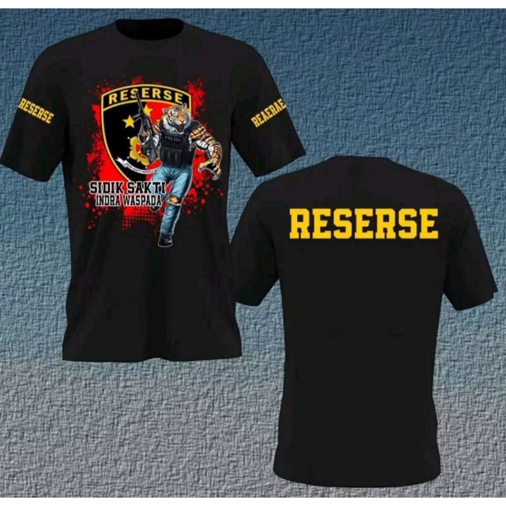 KAOS RESERSE  SIDIK SAKTI Motif logo  besar T-shirt Pria Distro Polisi