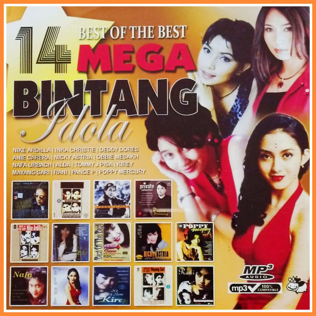 Kaset MP3 Audio 160 Lagu Pop Kenangan Mega Bintang Idola Campuran Album Nostalgia Terbaru