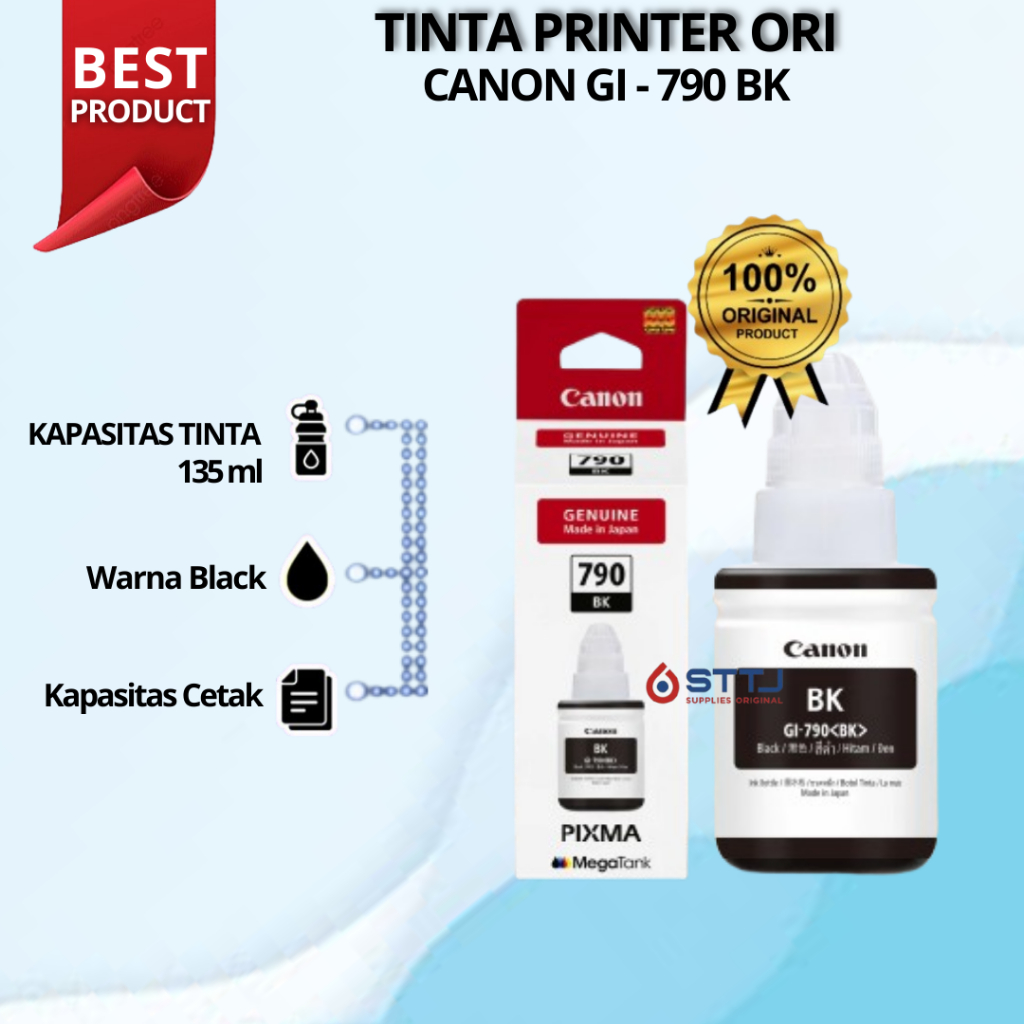 Tinta Original Canon 790 Black GI790B - Tinta Canon G1010 G2010 G3010 G4010