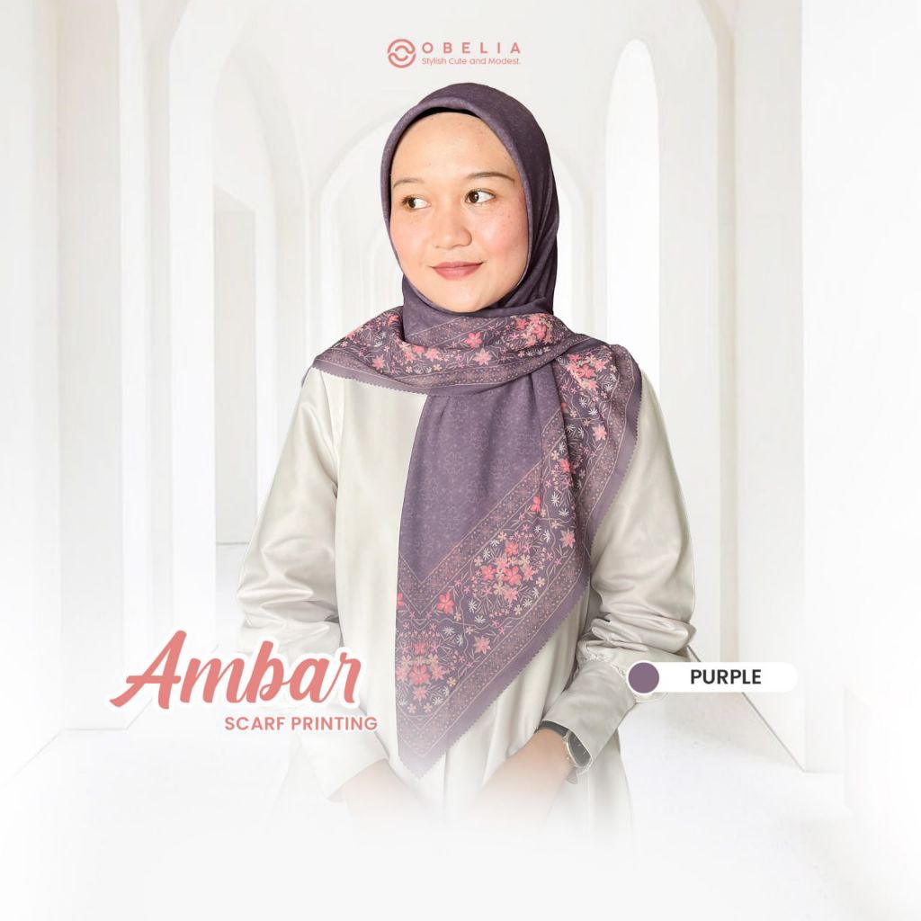HIJAB SEGI EMPAT obelia printing by gimi hijab