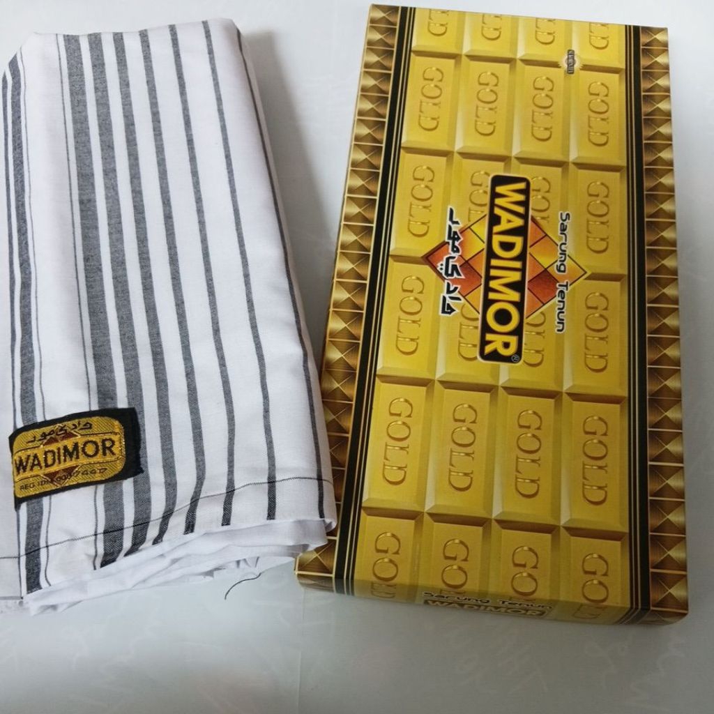 Sarung wadimor putih polos Sarung wadimor putih tumpal