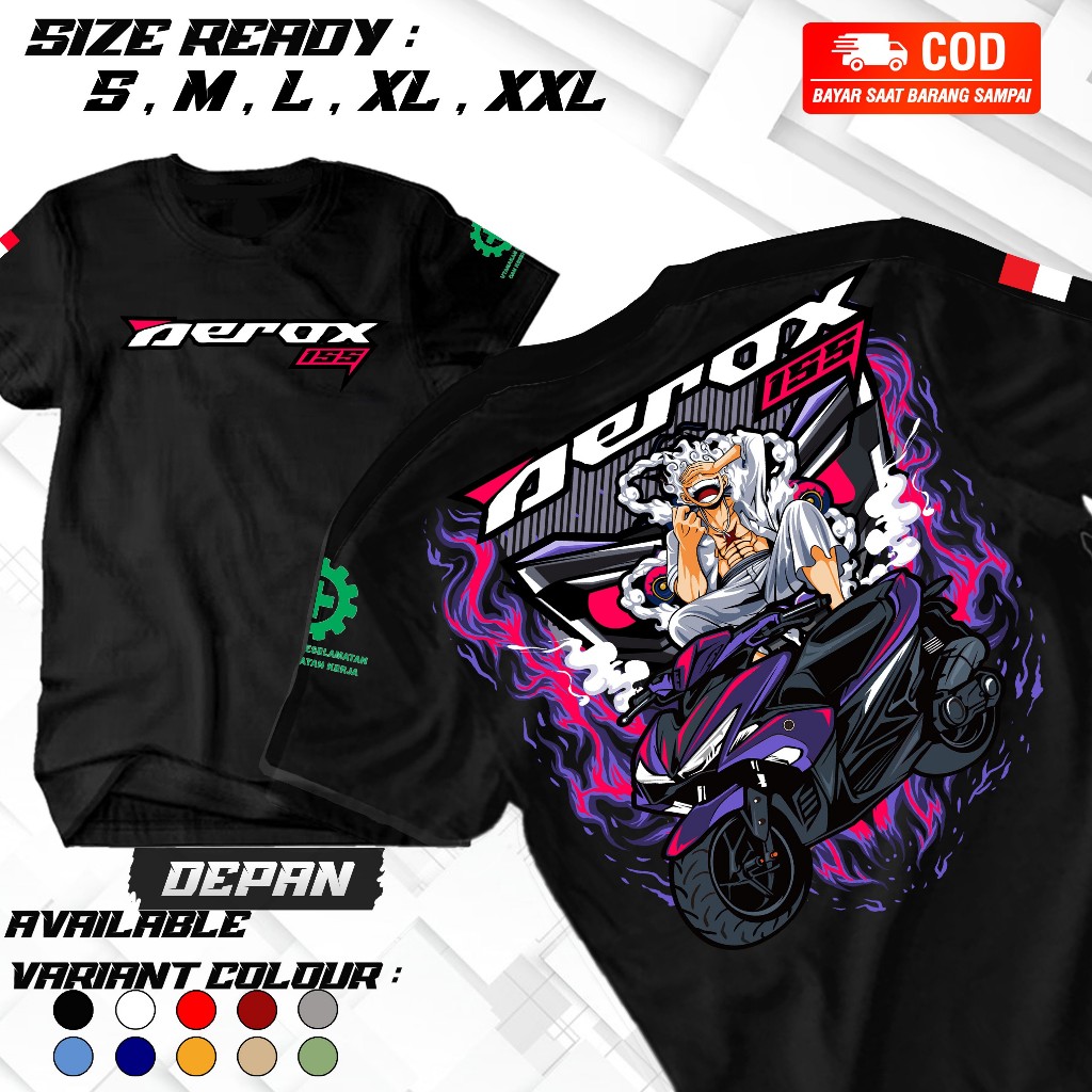 starlightkaos-Kaos AEROX 155 Matic Mania - Kaos Distro AEROX Indonesia - Cocok Untuk Pria Wanita - B