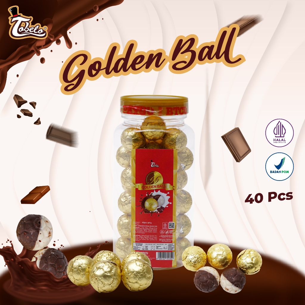 Tobelo Golden Balls 200gr - Tobelo Golden Balls isi 40Pcs @5gr Chocolate