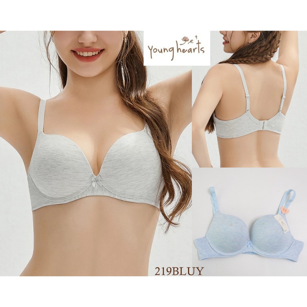 Bra Wanita Kawat Push Up YOUNG HEARTS  Demi Bra Motif Polos 34B Pakaian Dalam Underwear Dalaman 219Y