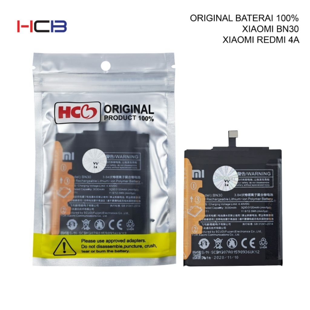 ORIGINAL BATERAI 100% REDMI BN30/BATERAI XIAOMI REDMI 4A