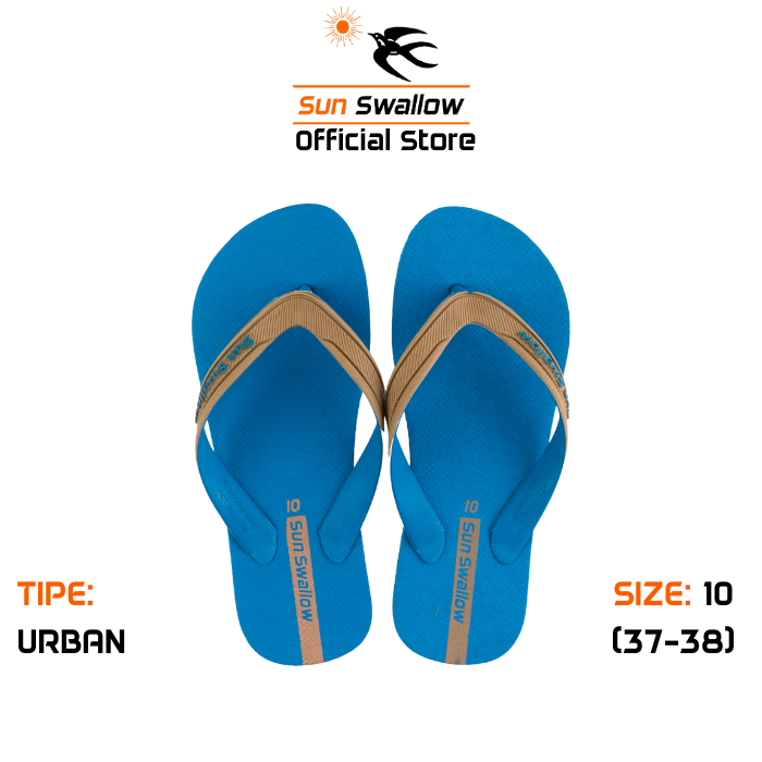 Sun Swallow Sandal Jepit Karet Pria Sendal Urban Hijau Tosca Gelap Size 10 Ukuran 37 38