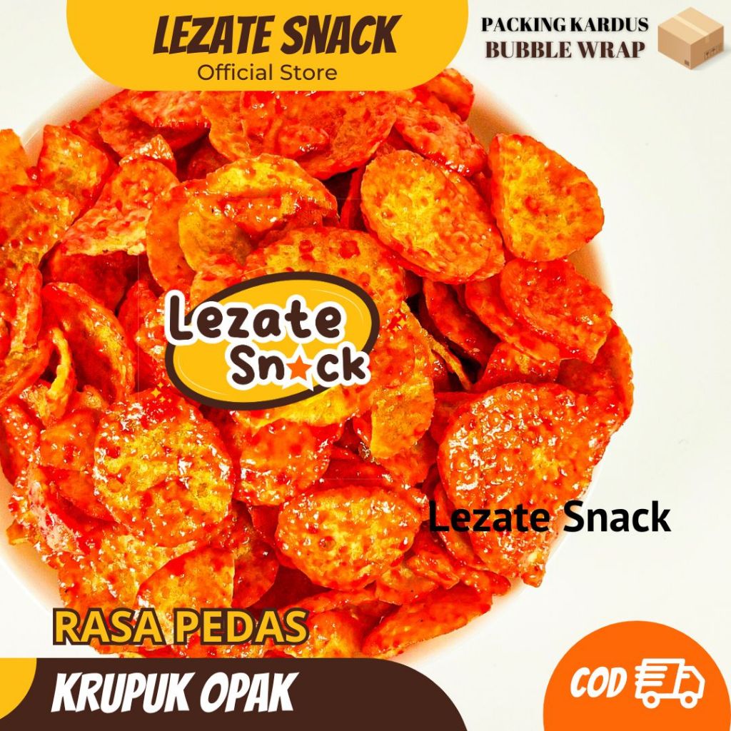 Opak Medan Mini 250GR Rasa Pedas Kiloan Murah Renyah / Opak Singkong Pedas Manis Balado Opak Koin Me