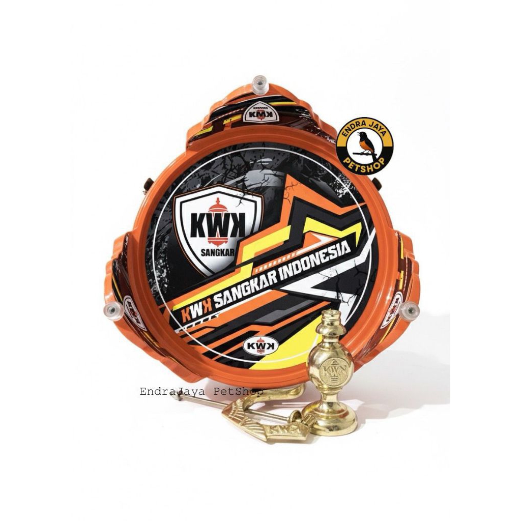 TEBOK PVC LOVEBIRD KWK SANGKAR SUPER TEBAL WARNA ORANGE.