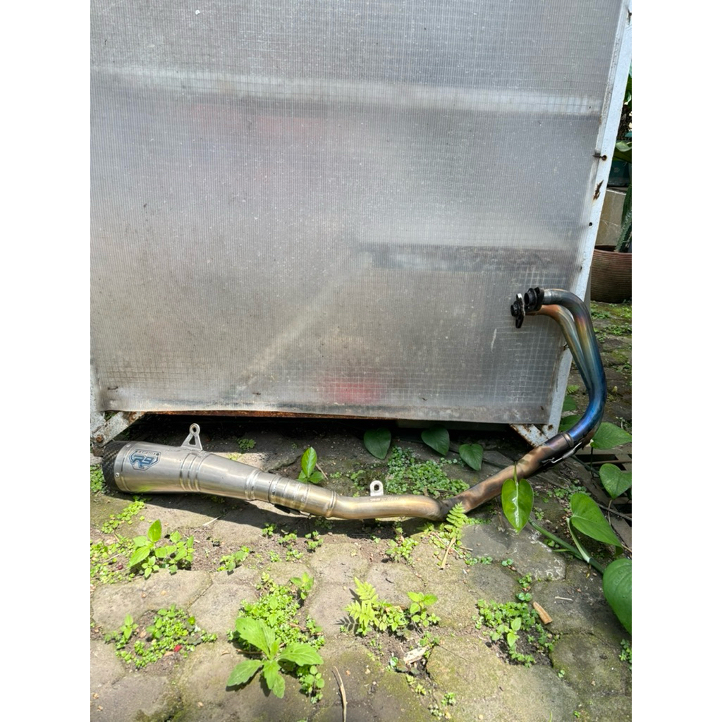 Knalpot R9 H2 Titanium Ninja 250 fi old