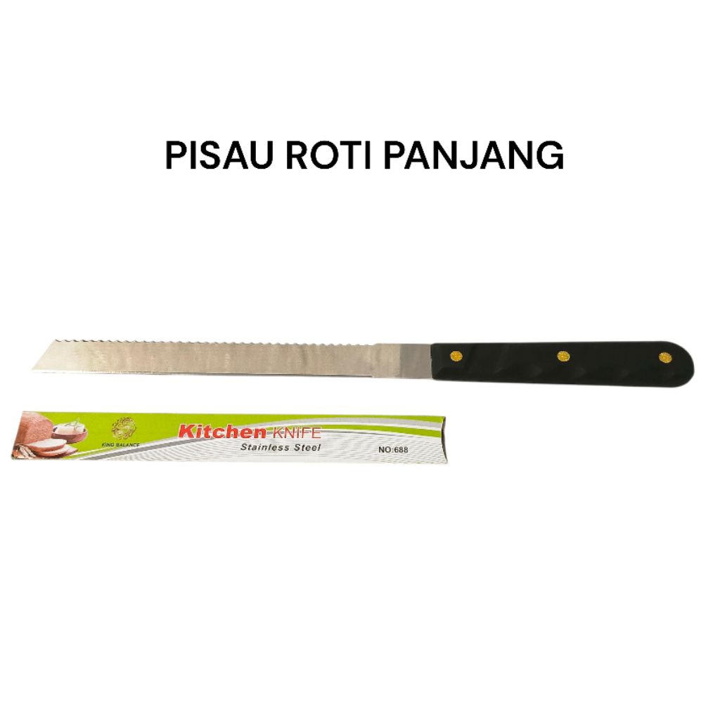 Pisau roti panjang stainless 2 sisi / pisau roti bakar / pisau roti stainless 2 mata