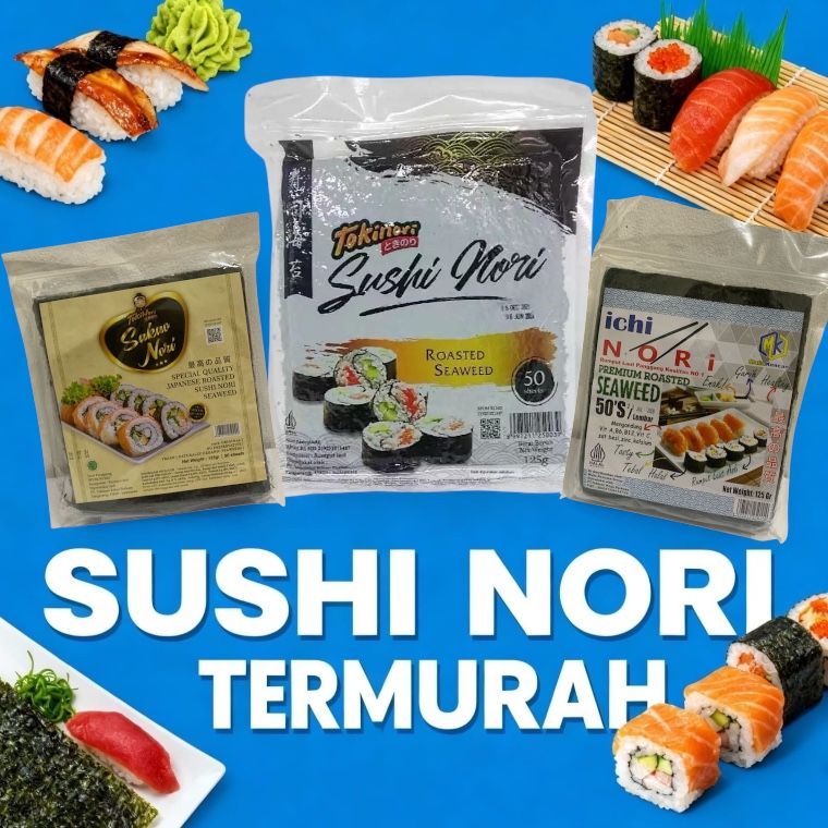 NORI 50 LEMBAR YAKINORI SUSHI NORI 50 LEMBAR (HALAL) SUSHI NORI 50 SHEET