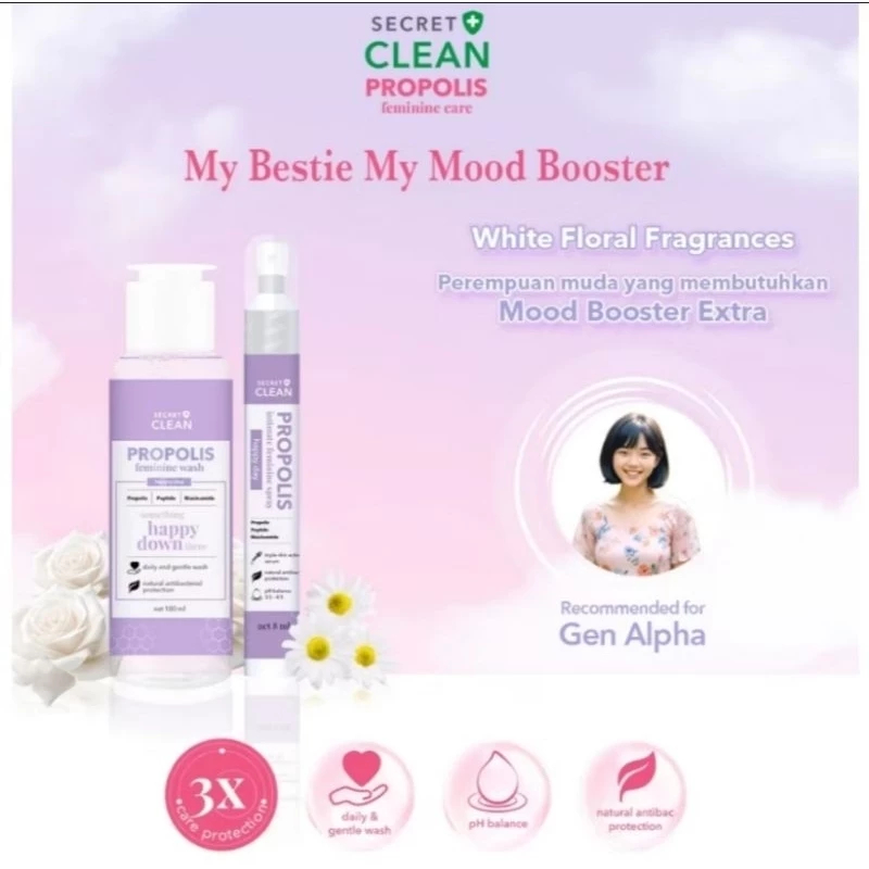 Secret Clean Propolis Feminine Care Happy Day / Secret Clean Propolis (UNGU)