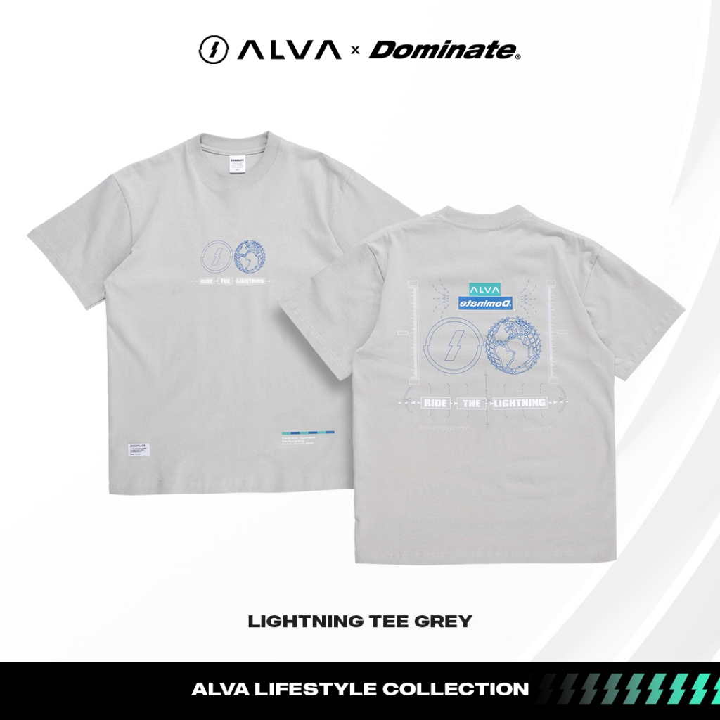 ALVA x Dominate - Lightning Tee Grey