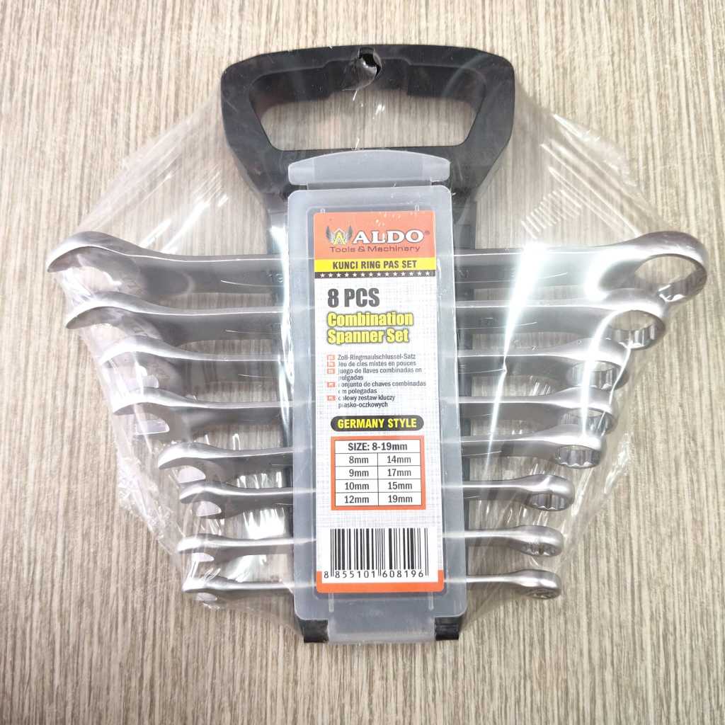 KUNCI RING PAS SET 8 PCS 8-19 ALDO